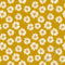 Daisy All Over - Cotton Twill (Mustard Colourway) 95cm REMNANT