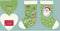 Quilting Panel - North Pole Christmas Stocking & Envelope (Green)