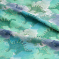 Inkysaurus in Seafoam - Cotton Lycra 40cm REMNANT