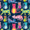 Kitty Cats in Navy - Pre-Order