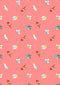 Small Things Birds - Tropical Coral - Quilting Cotton