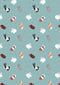 Small Things Rabbits - Light Blue - Quilting Cotton