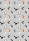 Small Things Cats - Pale Grey - Quilting Cotton