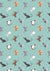 Small Things Cats - Turquoise Blue - Quilting Cotton