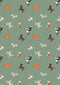 Small Things Dogs - Slate Green - Quilting Cotton