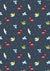 Small Things Birds - Dark Blue - Quilting Cotton