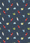 Small Things Birds - Dark Blue - Quilting Cotton