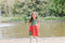 Watermelon Seeds - Cotton Lycra 1m REMNANT