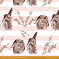 Blossom Bunnies on Neutral Stripes - Pre-Order