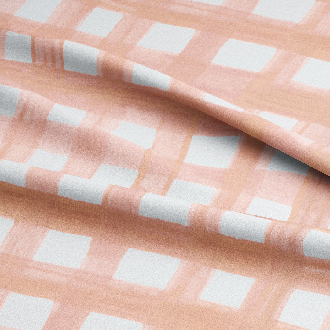 Spring Peach Gingham PreOrder The Telarie Fabrics & Haberdashery