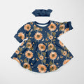 Sunflower Delight on Navy - Canvas 38cm REMNANT
