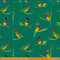 Grass Finches on Green - Bamboo Lycra (70cm piece)